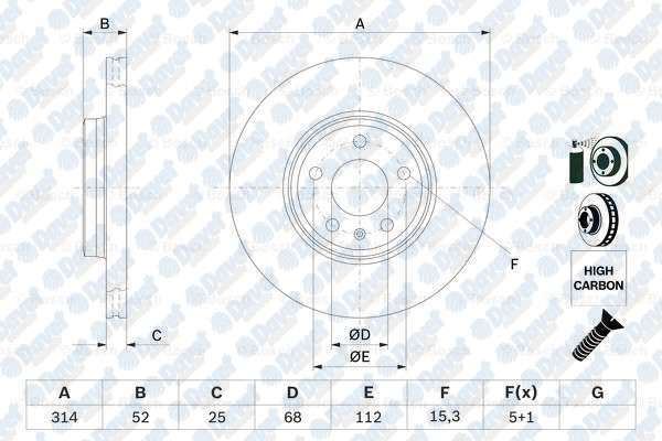 BOSCH 0986479467 Fren Diski On Havali 314mm Audi A4 A5 07-15